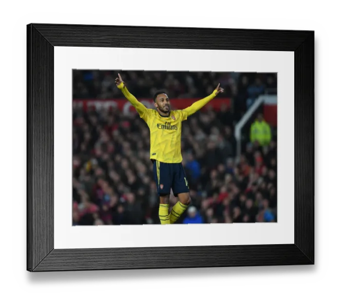 Framed Print : Aubameyang's Winning Strike: Manchester United vs. Arsenal, Premier League 2019-20 Framed Print : Aubameyang's Winning Strike: Manchester United vs. Arsenal, Premier League 2019-20