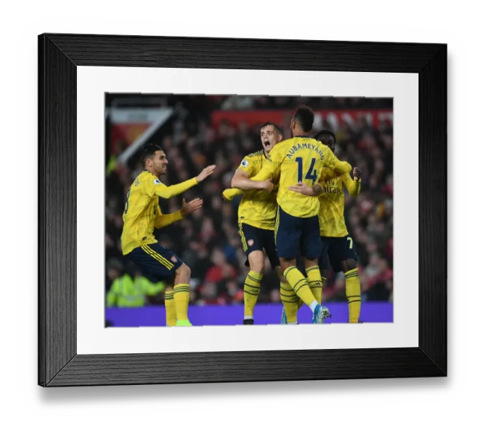 Framed Print : Aubameyang's Strike: Arsenal's Thrilling Victory Over Manchester United in the Premier League 2019-20 Framed Print : Aubameyang's Strike: Arsenal's Thrilling Victory Over Manchester United in the Premier League 2019-20