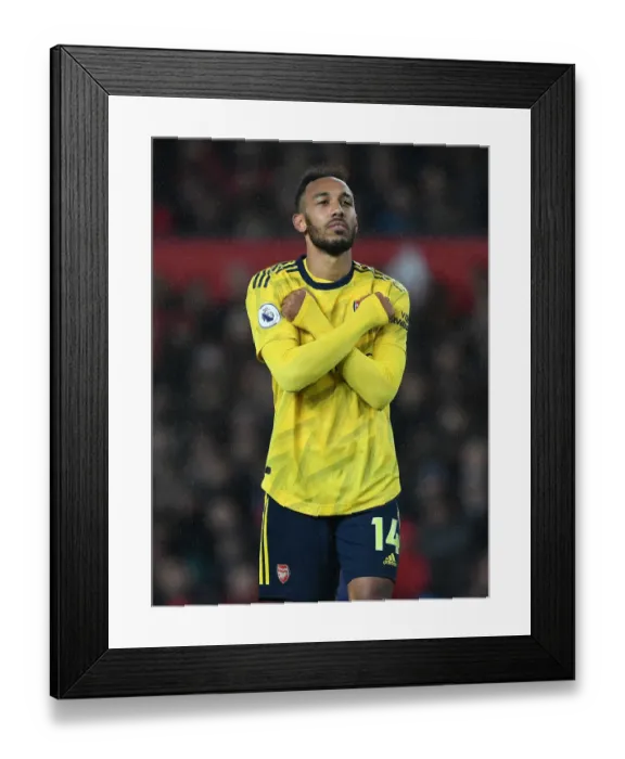 Framed Print : Aubameyang's Winning Strike: Manchester United vs. Arsenal, Premier League 2019-20 Framed Print : Aubameyang's Winning Strike: Manchester United vs. Arsenal, Premier League 2019-20