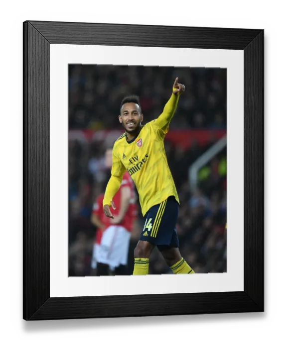 Framed Print : Aubameyang's Stunner: Arsenal's Winning Goal Against Manchester United in the Premier League 2019-20