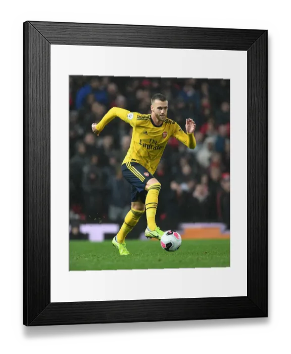 Framed Print : Manchester United vs Arsenal: Calum Chambers at Old Trafford (Premier League 2019-20)