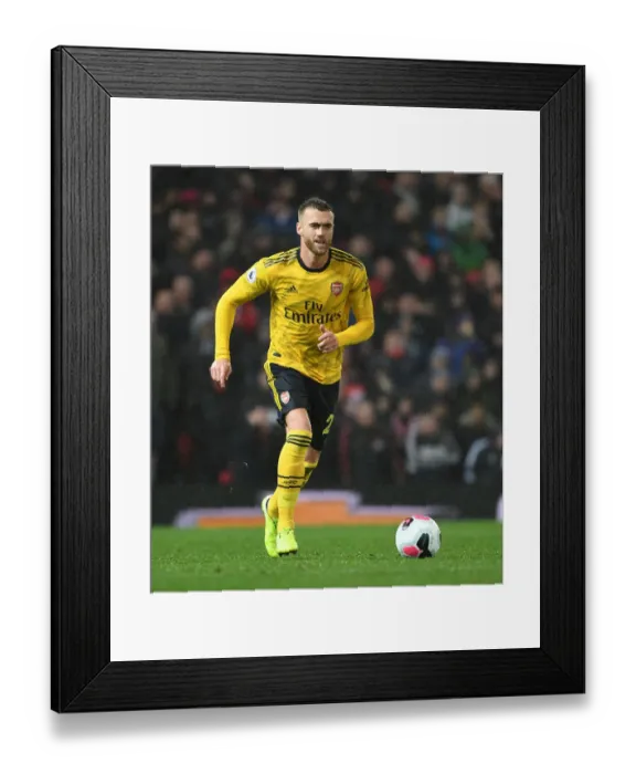 Framed Print : Calum Chambers vs Manchester United: A Defensive Battle at Old Trafford (Premier League 2019-20)