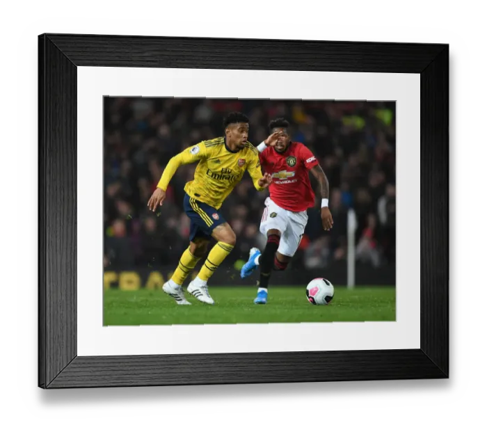Framed Print : Reiss Nelson Outwits Fred: A Premier League Battle - Arsenal vs. Manchester United (2019-20) Framed Print : Reiss Nelson Outwits Fred: A Premier League Battle - Arsenal vs. Manchester United (2019-20)