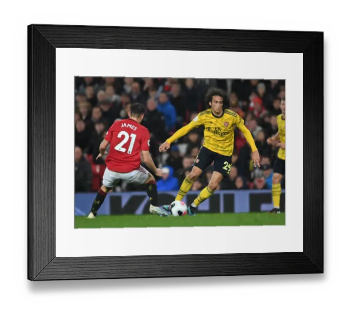 Framed Print : Guendouzi vs James: Battle at Old Trafford - Manchester United vs Arsenal FC, Premier League 2019-20