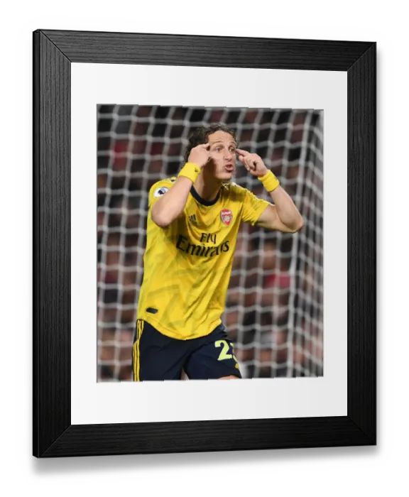 Framed Print : David Luiz in Action: Manchester United vs Arsenal, Premier League 2019-20
