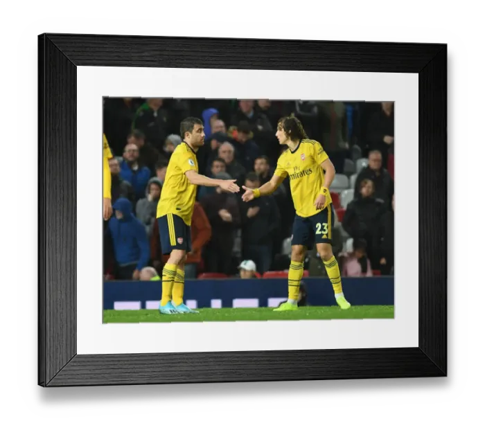 Framed Print : Sokratis and Luiz: United vs. Arsenal - Premier League Showdown (2019-20) Framed Print : Sokratis and Luiz: United vs. Arsenal - Premier League Showdown (2019-20)
