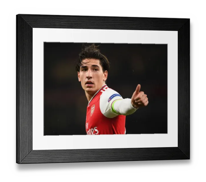 Framed Print : Arsenal's Hector Bellerin in Action during Europa League Match vs Standard Liege Framed Print : Arsenal's Hector Bellerin in Action during Europa League Match vs Standard Liege