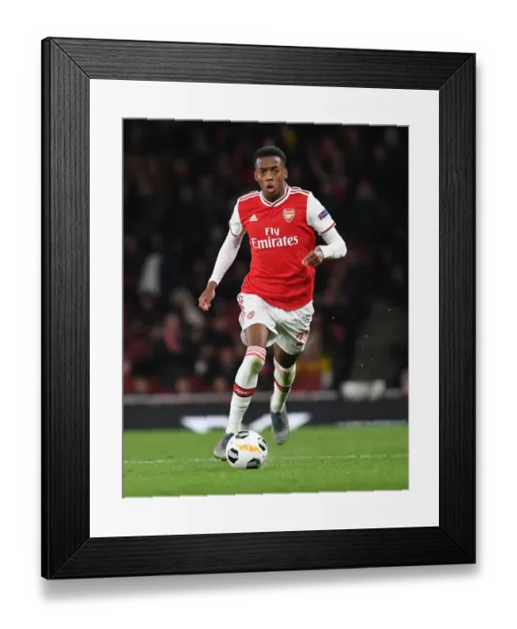 Framed Print : Joe Willock in Action: Arsenal vs Standard Liege, Europa League 2019-20