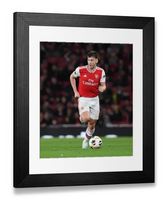 Framed Print : Arsenal's Kieran Tierney in Action Against Standard Liege in Europa League