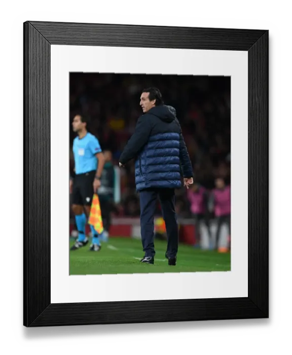 Framed Print : Unai Emery Leads Arsenal in Europa League Showdown Against Standard Liege at Emirates Stadium Framed Print : Unai Emery Leads Arsenal in Europa League Showdown Against Standard Liege at Emirates Stadium