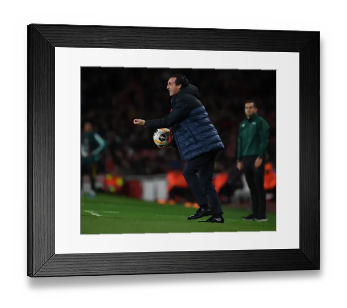 Framed Print : Unai Emery Leads Arsenal in Europa League Clash Against Standard Liege Framed Print : Unai Emery Leads Arsenal in Europa League Clash Against Standard Liege