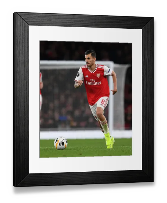 Framed Print : Dani Ceballos in Action: Arsenal vs. Standard Liege, Europa League 2019-20
