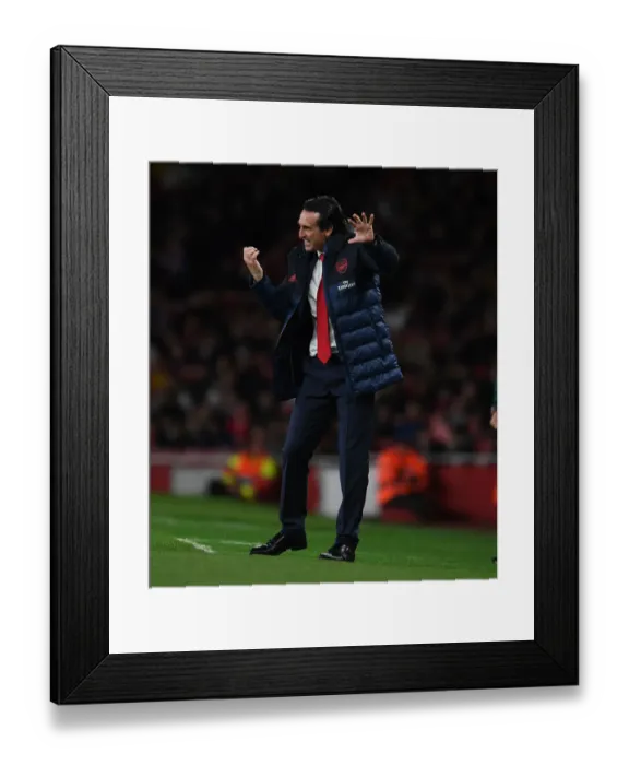 Framed Print : Unai Emery Leads Arsenal in Europa League Clash Against Standard Liege Framed Print : Unai Emery Leads Arsenal in Europa League Clash Against Standard Liege