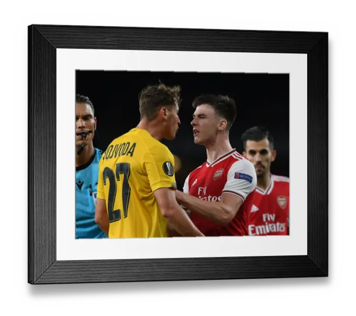 Framed Print : Tierney vs Vojvoda: Clash of the Left Flanks - Arsenal vs Standard Liege, Europa League 2019-20 Framed Print : Tierney vs Vojvoda: Clash of the Left Flanks - Arsenal vs Standard Liege, Europa League 2019-20