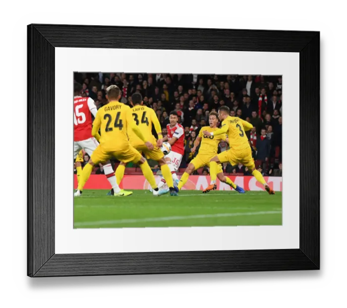 Framed Print : Martinelli Scores His Second: Arsenal's Europa League Victory vs Standard Liege (2019-20) Framed Print : Martinelli Scores His Second: Arsenal's Europa League Victory vs Standard Liege (2019-20)