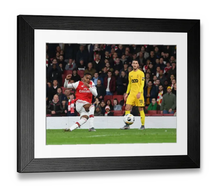 Framed Print : Joe Willock's Hat-Trick: Arsenal's Europa League Victory over Standard Liege