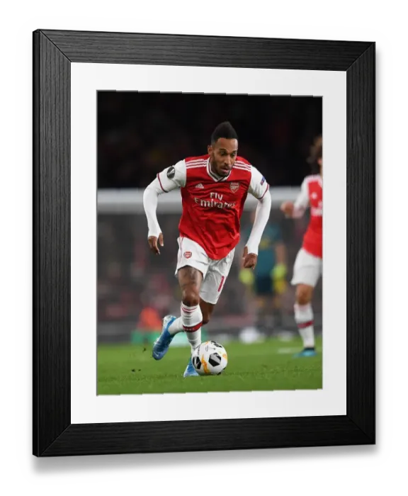 Framed Print : Arsenal's Aubameyang Shines: Crushing Standard Liege in Europa League Framed Print : Arsenal's Aubameyang Shines: Crushing Standard Liege in Europa League
