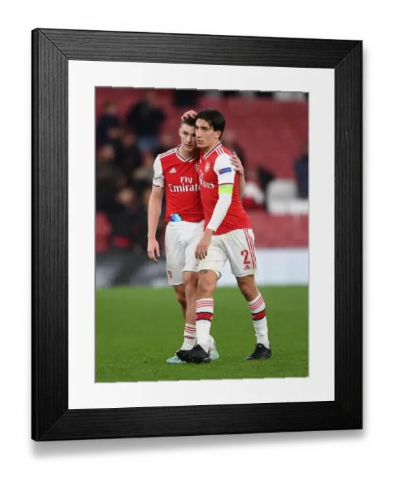 Framed Print : Arsenal's Bellerin and Tierney Celebrate Europa League Victory over Standard Liege Framed Print : Arsenal's Bellerin and Tierney Celebrate Europa League Victory over Standard Liege