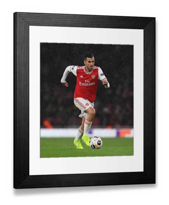 Framed Print : Dani Ceballos in Action: Arsenal vs Standard Liege, Europa League 2019-20