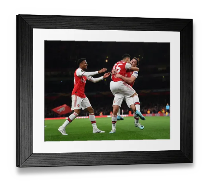 Framed Print : Martinelli's Stunner: Arsenal's Europa League Win Against Standard Liege