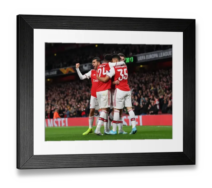 Framed Print : Martinelli Scores First Arsenal Goal: Arsenal 1-0 Standard Liege, Europa League 2019-20