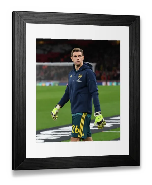 Framed Print : Arsenal FC vs Standard Liege: Emi Martinez Prepares for Europa League Clash at Emirates Stadium Framed Print : Arsenal FC vs Standard Liege: Emi Martinez Prepares for Europa League Clash at Emirates Stadium