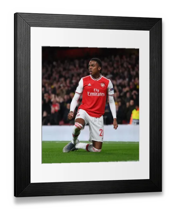 Framed Print : Joe Willock's Hat-Trick: Arsenal's Europa League Victory over Standard Liege (2019-20)