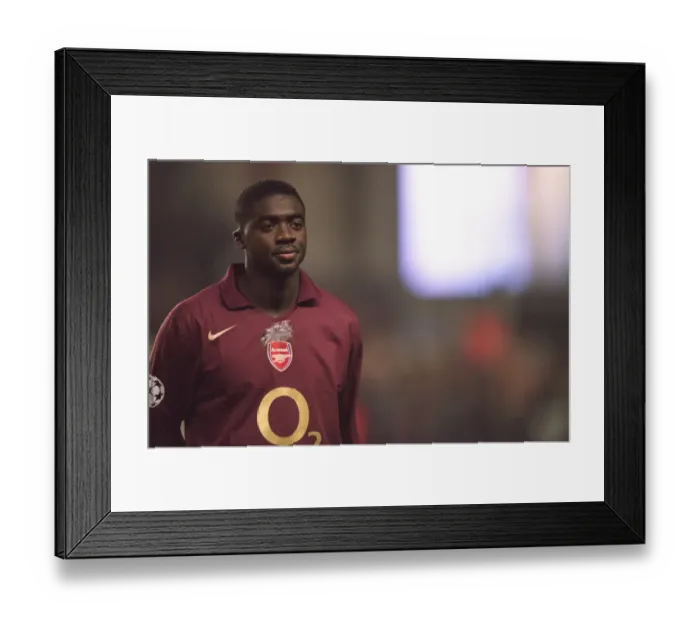 Framed Print : Arsenal's Kolo Toure in Action Against Real Madrid at the Empty Highbury, 2006 UEFA Champions League