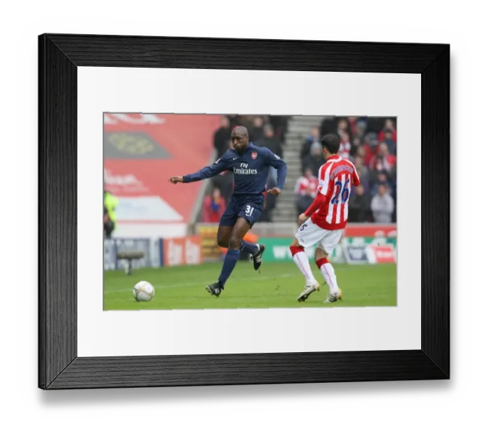 Framed Print : Sol Campbell (Arsenal) Matthew Etherington (Stoke). Stoke City 3: 1 Arsenal