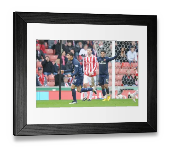 Framed Print : Denilson's FA Cup Goal: Arsenal's Victory Over Stoke at The Britannia Stadium (3:1)