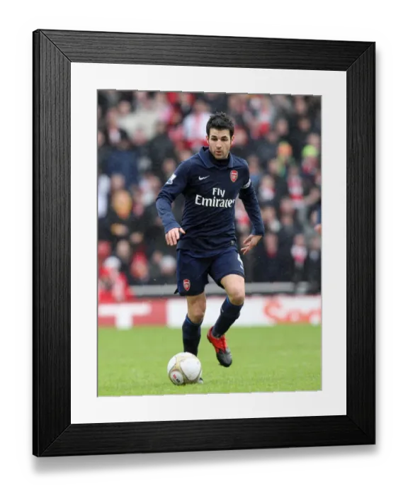 Framed Print : Cesc Fabregas (Arsenal). Stoke City 3: 1 Arsenal. FA Cup 4th Round. The Britannia Stadium