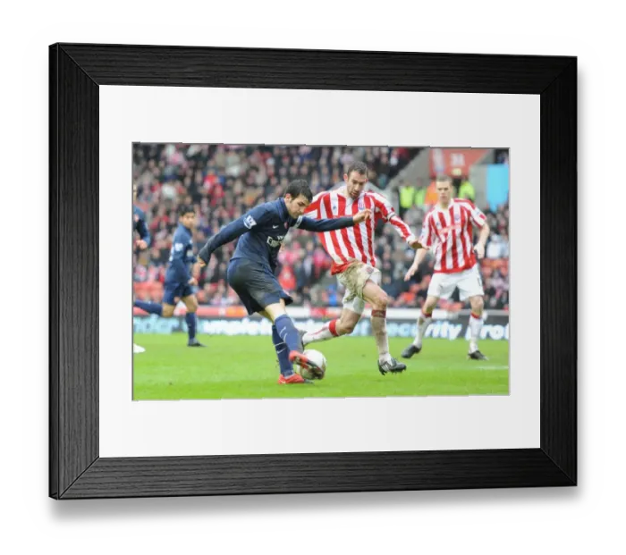 Framed Print : Cesc Fabregas (Arsenal) Danny Higginbotham (Stoke). Stoke City 3: 1 Arsenal Framed Print : Cesc Fabregas (Arsenal) Danny Higginbotham (Stoke). Stoke City 3: 1 Arsenal