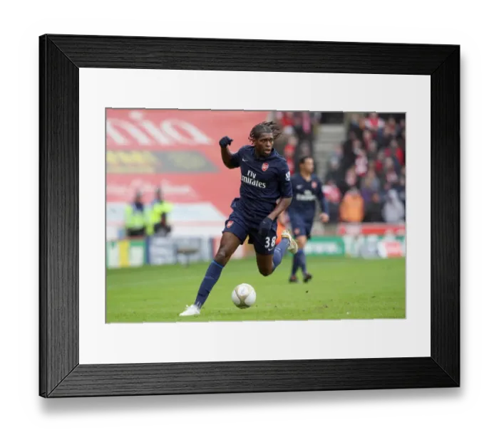 Framed Print : Jay Emmanuel-Thomas FA Cup Upset: Stoke City 3-1 Arsenal (2010)