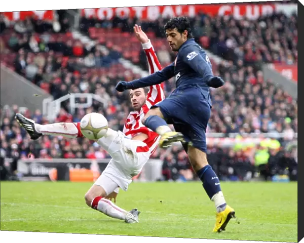 Carlos Vela (Arsenal) Danny Higginbotham (Stoke). Stoke City 3: 1 Arsenal