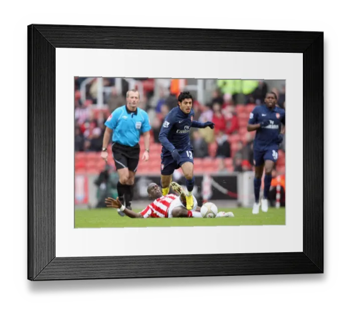 Framed Print : Carlos Vela vs. Mamady Sidibe: Stoke City's Upset of Arsenal in FA Cup 4th Round (2010)