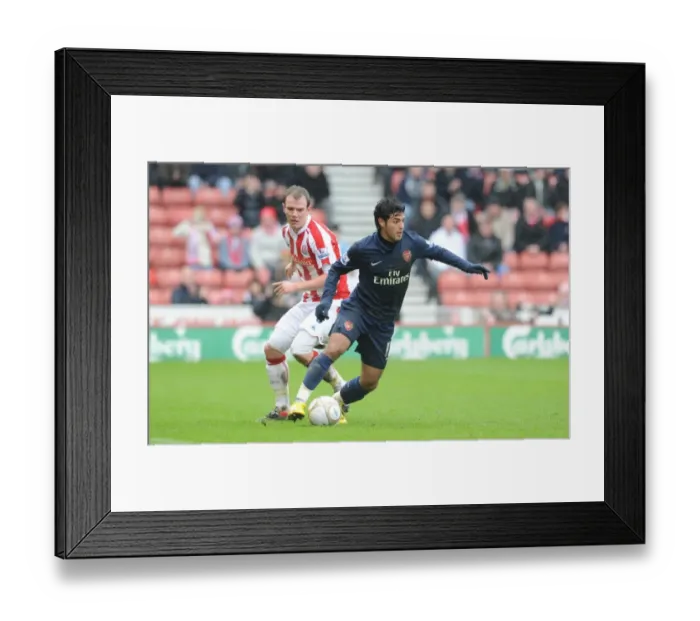 Framed Print : Carlos Vela (Arsenal) Glenn Whelan (Stoke). Stoke City 3: 1 Arsenal, FA Cup 4th round Framed Print : Carlos Vela (Arsenal) Glenn Whelan (Stoke). Stoke City 3: 1 Arsenal, FA Cup 4th round