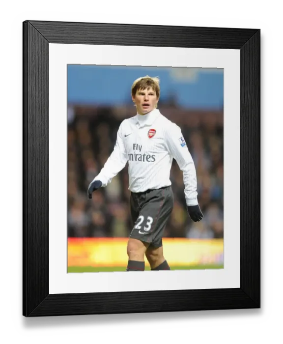 Framed Print : Arshavin's Scoreless Battle: Arsenal vs. Aston Villa, 2010 Barclays Premier League