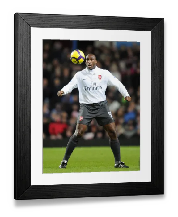 Framed Print : Sol Campbell's Stalemate: Arsenal vs. Aston Villa, Barclays Premier League, January 2010