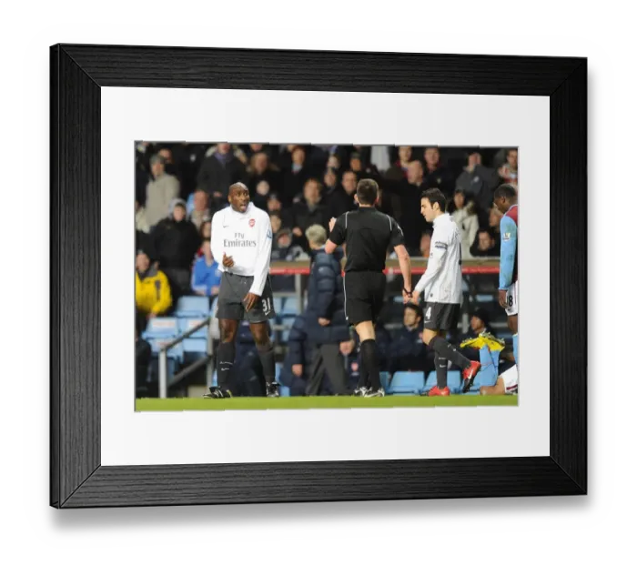 Framed Print : Sol Campbell (Arsenal) talks to the referee. Aston Villa 0: 0 Arsenal. Barclays Premier League Framed Print : Sol Campbell (Arsenal) talks to the referee. Aston Villa 0: 0 Arsenal. Barclays Premier League