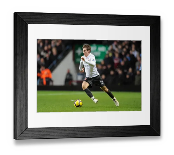 Framed Print : Aaron Ramsey (Arsenal). Aston Villa 0: 0 Arsenal. Barclays Premier League