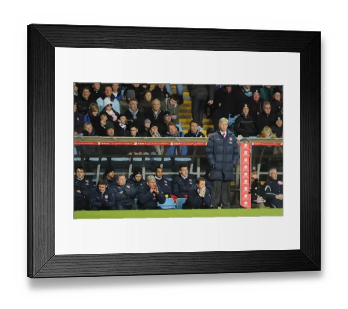 Framed Print : Arsene Wenger the Arsenal Manager. Aston Villa 0: 0 Arsenal. Barclays Premier League