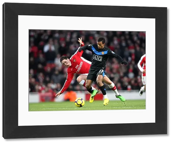 Sami Nasri (Arsenal) Nani (Man Utd). Arsenal 1: 3 Manchester United. Barclays Premier League