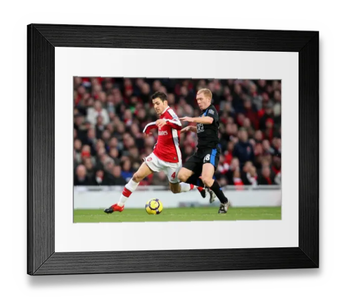Framed Print : Cesc Fabregas (Arsenal) Paul Scholes (Man Utd). Arsenal 1: 3 Manchester United