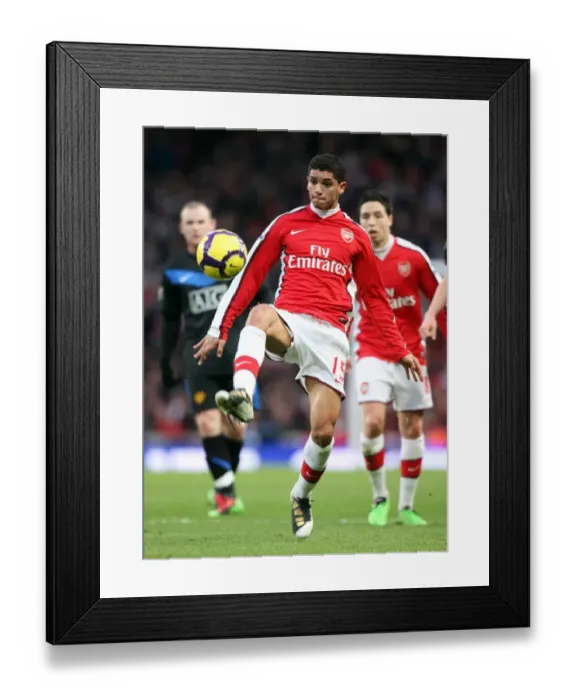 Framed Print : Denilson (Arsenal). Arsenal 1: 3 Manchester United. Barclays Premier League