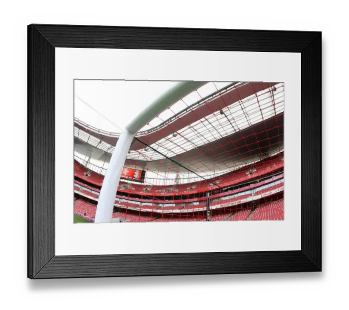 Framed Print : Arsenal's Red Nike Goalnets: Uniting for Life in the Lace Up Save Lives Campaign Framed Print : Arsenal's Red Nike Goalnets: Uniting for Life in the Lace Up Save Lives Campaign