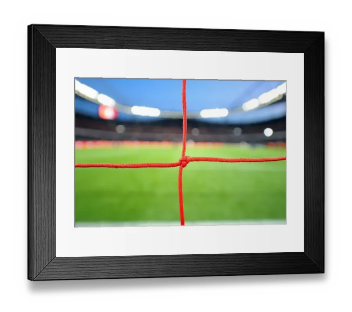 Framed Print : Red nets at Emirates Stadium. Arsenal 1: 3 Manchester United, Barclays Premier League Framed Print : Red nets at Emirates Stadium. Arsenal 1: 3 Manchester United, Barclays Premier League