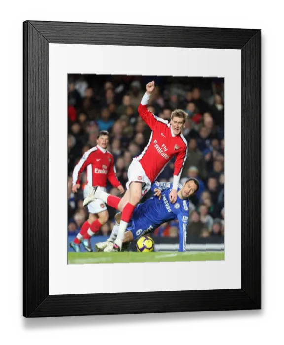 Framed Print : Nicklas Bendtner (Arsenal) Ricardo Carvalho (Chelsea). Chelsea 2: 0 Arsenal