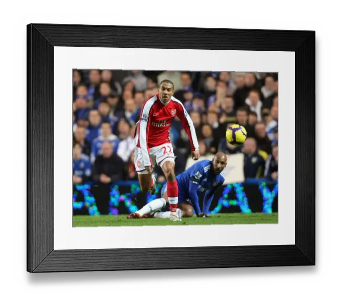 Framed Print : Gael Clichy (Arsenal) Nicolas Anelka (Chelsea). Chelsea 2: 0 Arsenal. Barclays Premier League