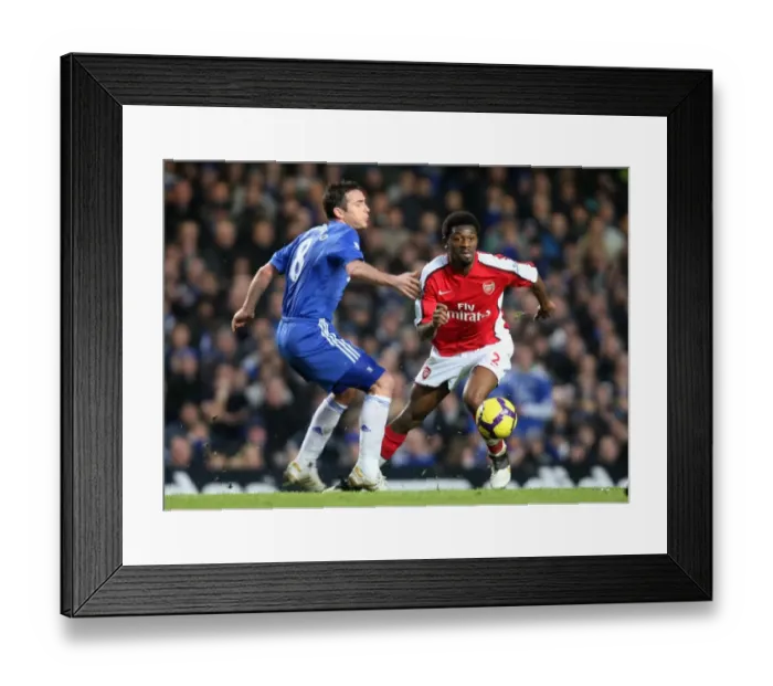 Framed Print : Diaby vs. Lampard: Chelsea's Victory over Arsenal in the Premier League (2010)