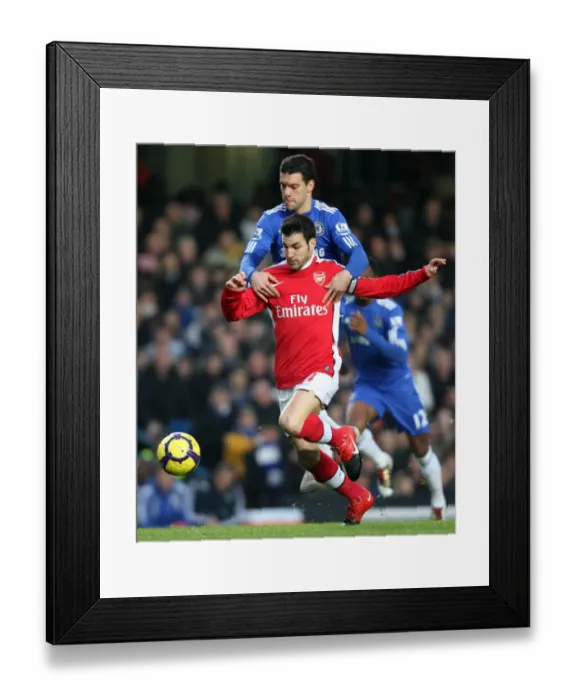 Framed Print : Clash of Stars: Fabregas vs. Ballack at Stamford Bridge (Chelsea 2:0 Arsenal, Premier League 2010) Framed Print : Clash of Stars: Fabregas vs. Ballack at Stamford Bridge (Chelsea 2:0 Arsenal, Premier League 2010)